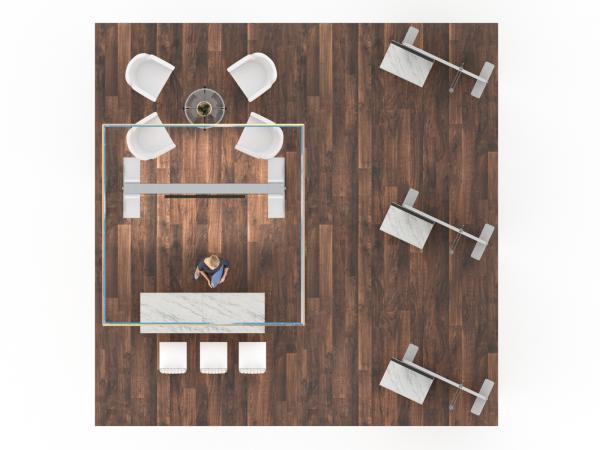 VK-5211 Island Trade Show Exhibit -- Overhead View